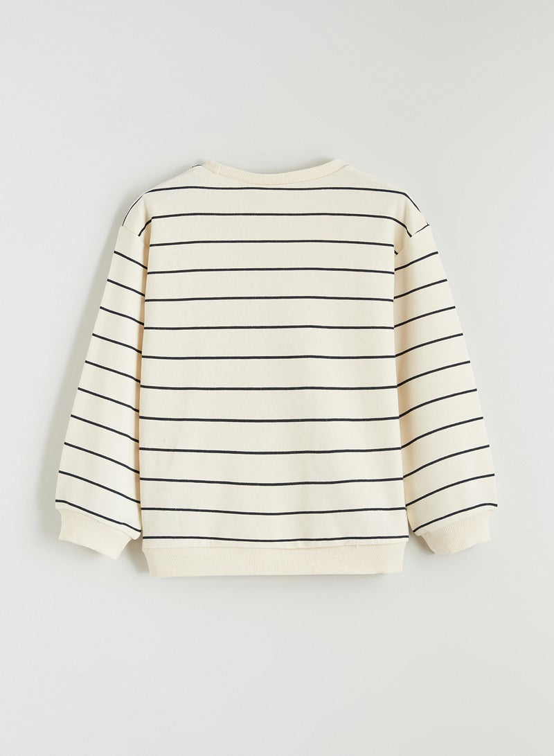 ال سي وايكيكي سويتشيرت بناتي مطبوع ميني ماوس برقبة دائرية - Image 3